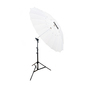 Cactus Fiberglass 60" White Diffusion Umbrella F-601 (demo with light stand)