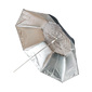 Cactus 42" Black/Silver Reflector Collapsible Umbrella - Side